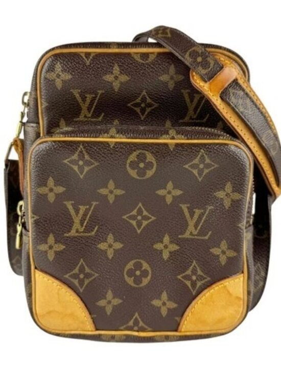 Louis Vuitton Handbags - Auth LOUIS VUITTON Monogram Amazone Crossbody Shoulder Bag Brown M45236 - z9628